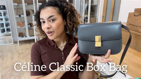 celine drummed classic box bag|celine box bag.